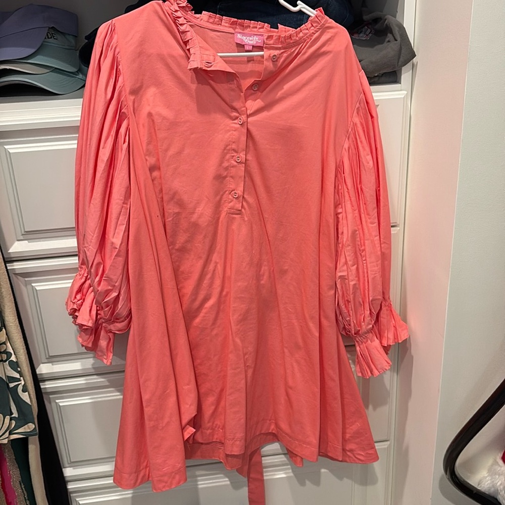 Peach Boutique Dress with cinch back